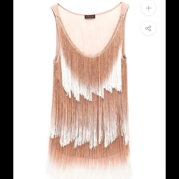 AS by DF - ROSE FRINGE TOP - Picture 3 of 7